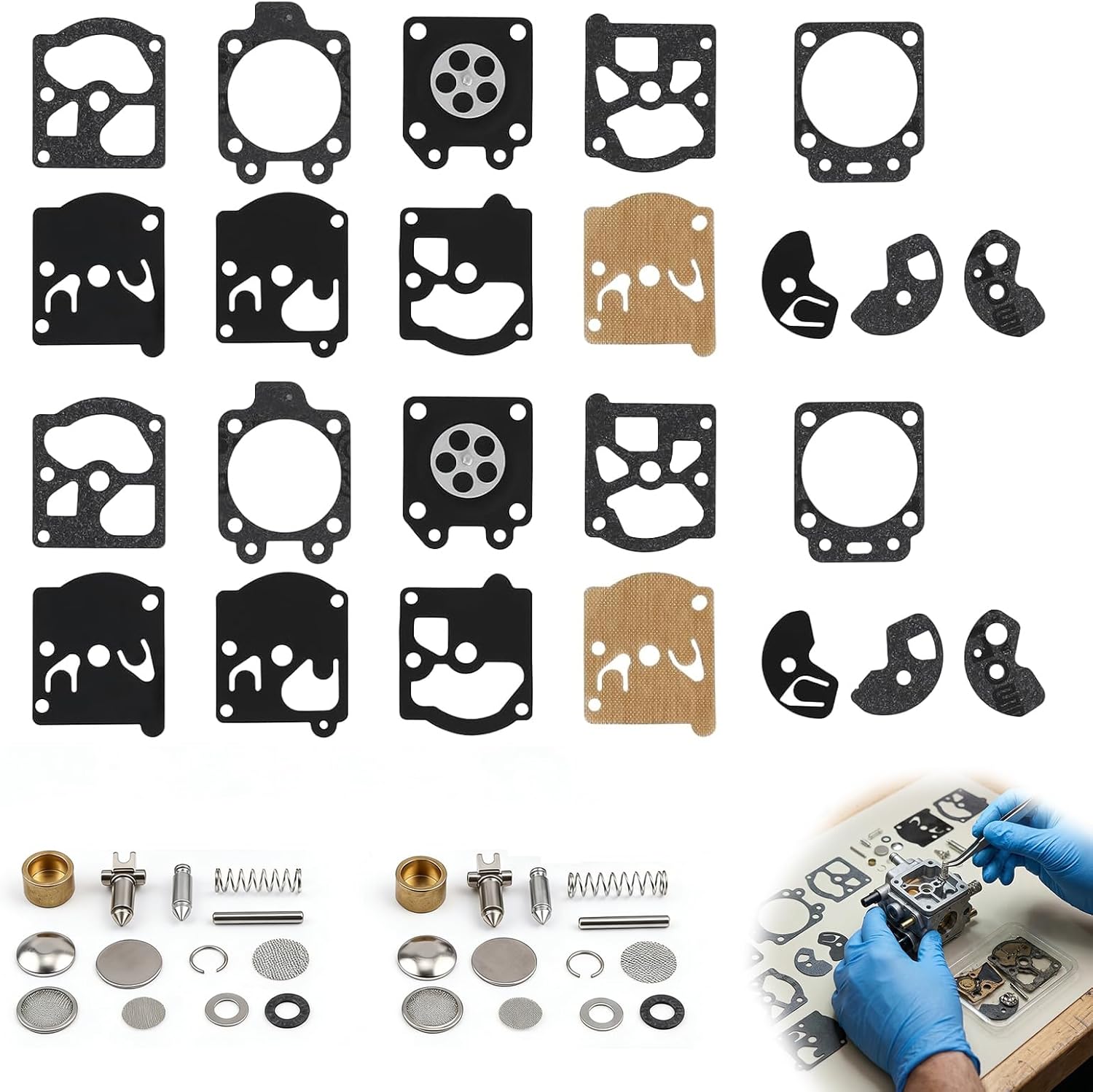 2 Stück - 24-teiliges Set, Kompatibel Mit Walbro K10-wat Vergasern - 2 Stück - 24-teiliges Set, Kompatibel Mit Walbro K10-wat Vergasern