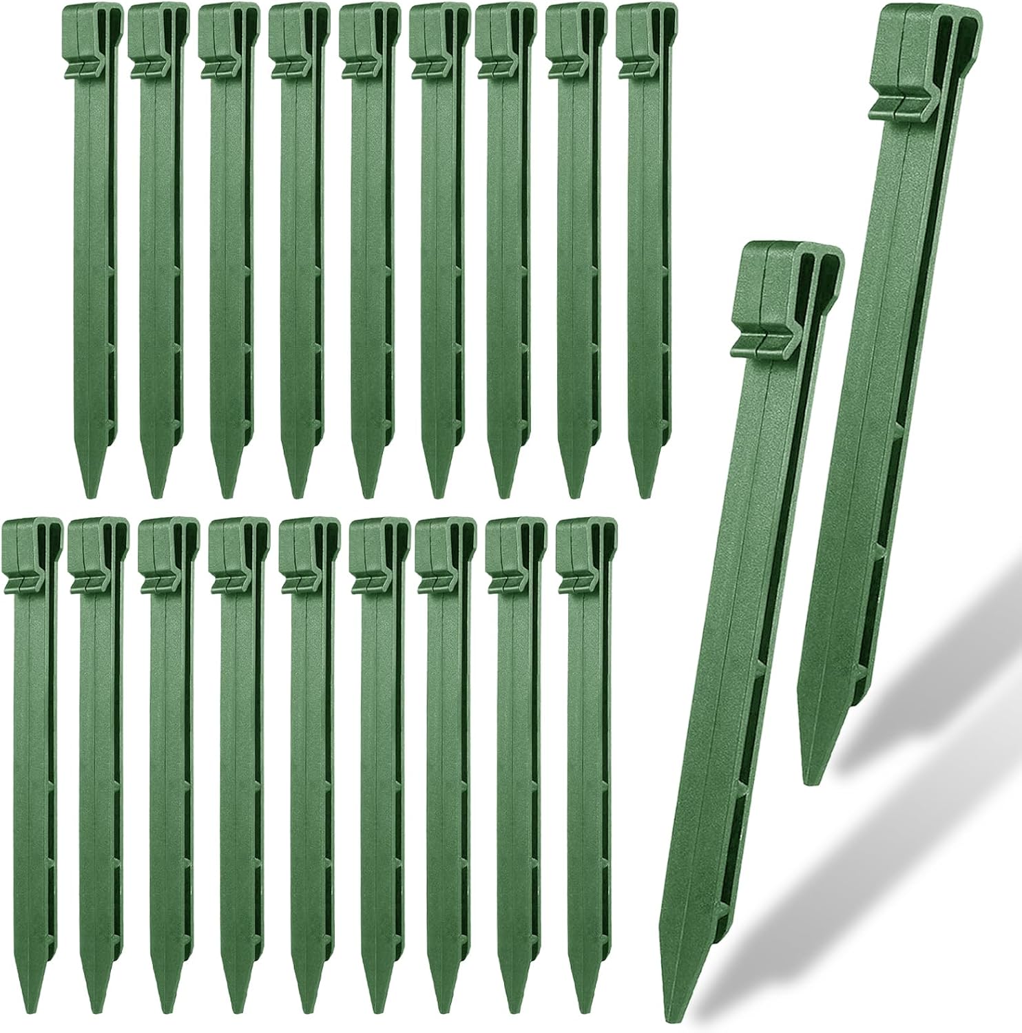 Set Mit 20 Kunststoff-erdankern, 25 Cm, Rasenkanten, Robustes Kunststoffmaterial, Geeignet Für Weiche Rasenböden