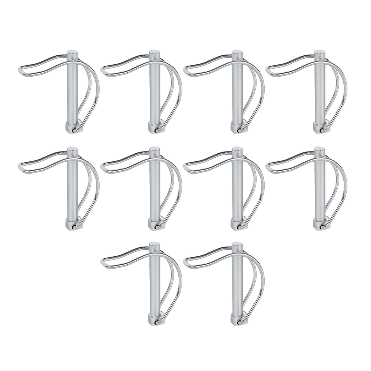 Packung Mit 10 D-förmigen Verriegelungsbolzen (8x50 Mm), Verzinkter Stahl Für Garten, Anhänger Und Maschinen