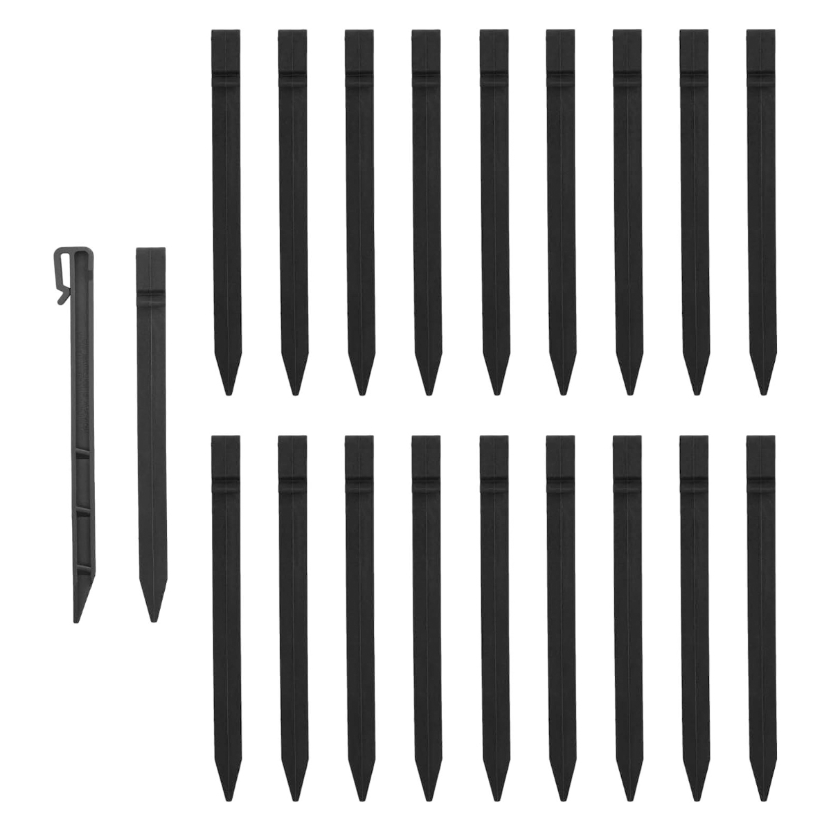 Packung Mit 20 Gartenrand-pfählen, Kunststoff, 25,4 Cm, Zur Bodenbefestigung, Für Den Landschaftsbau