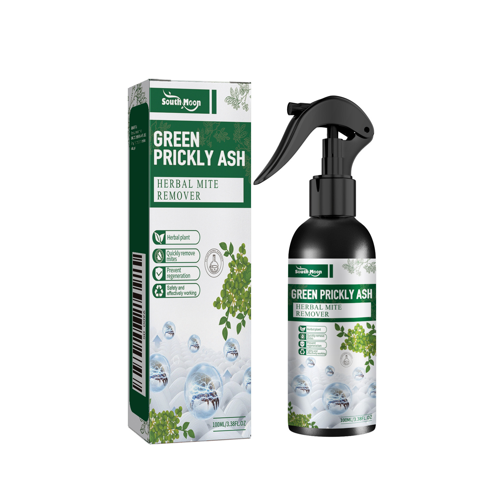 South Moon Spray Gegen Chinesische Stacheleschenmilben, Milbenbekämpfungsspray Für Den Haushalt, 100 Ml, Im Karton