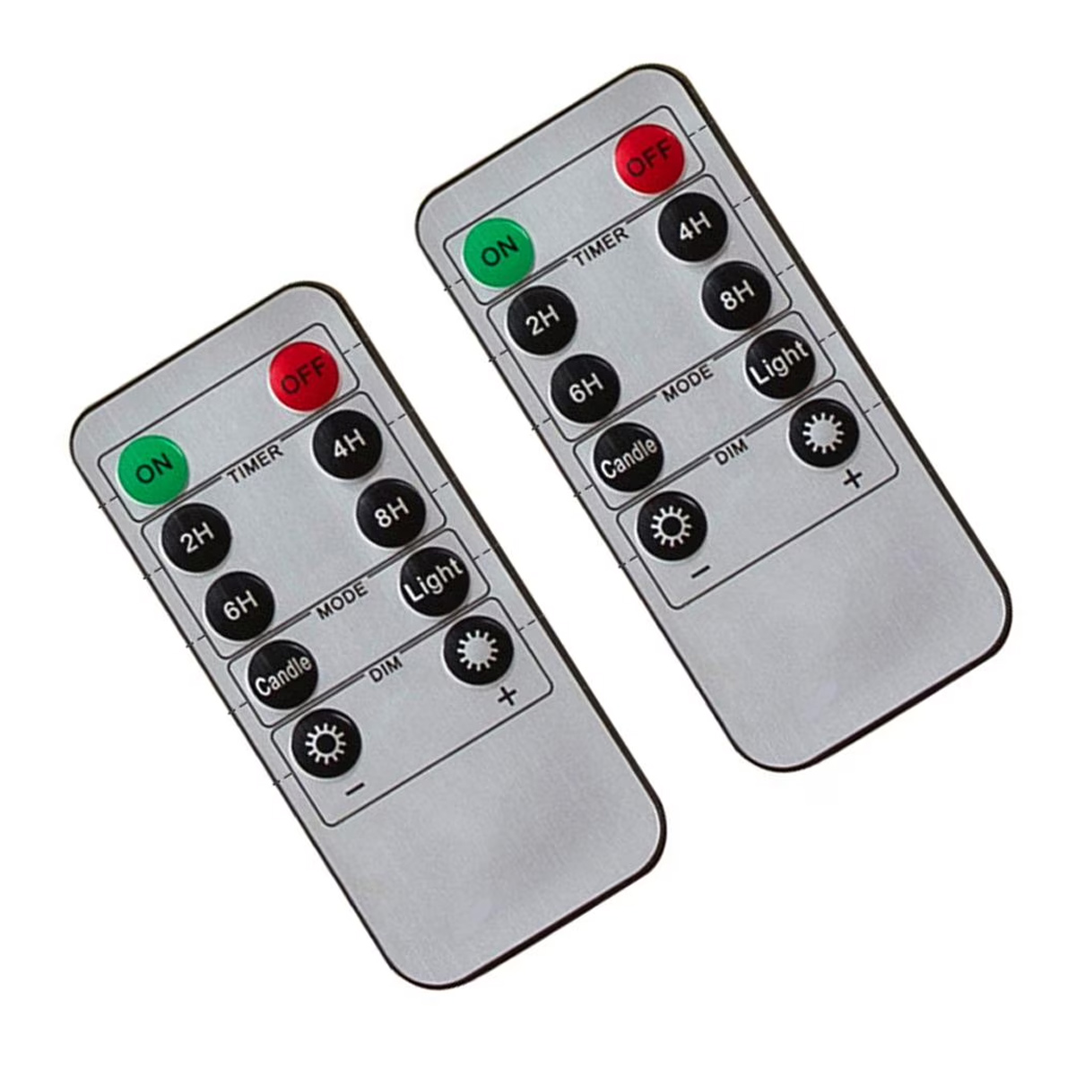 Set Mit 2 Universellen 10-tasten-fernbedienungen Für Flammenlose, Flackernde Led-kerzen