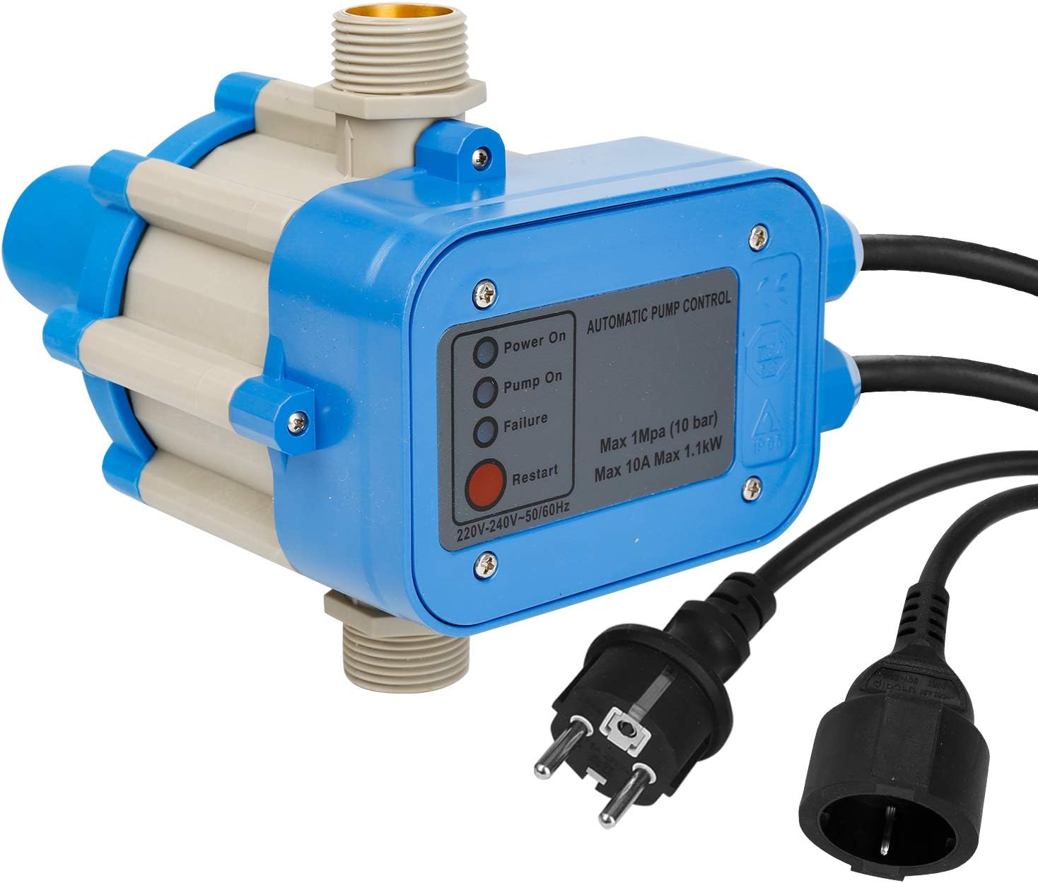 Teil – Wasserpumpen-druckregler Und [einstellbarer Druck] 1 Zoll – 1,1 Kw – 110 V240 V Mit Europäischem Stecker (bestellung)