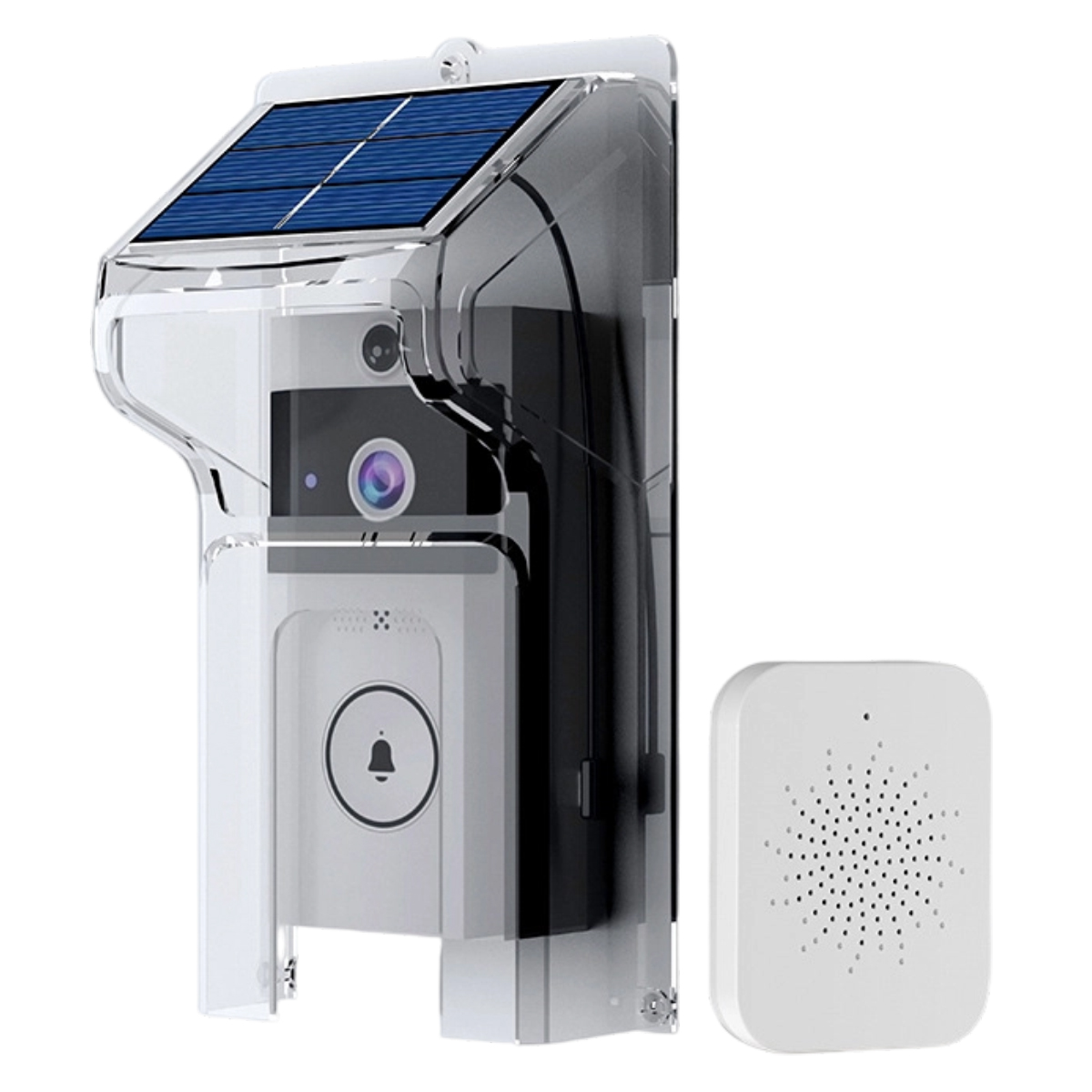 Kabellose Türklingel, Solarbetrieben, 720x1280 Hd-kamera, 2,4-ghz-wlan-gegensprechanlage, Pir-bewegungsmelder, Für Den Außenbereich