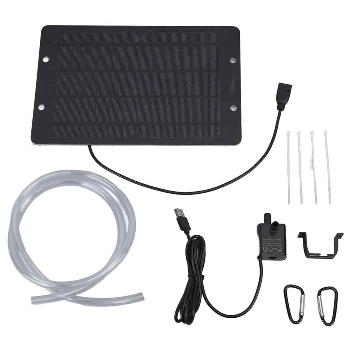 Solarbrunnen Mit Usb-wasserpumpe, 6 V 10 W, 240 L/h, Für Vogeltränken Und Gartenteiche