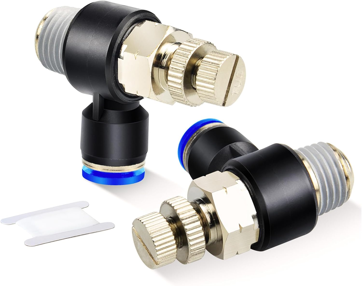 Stück 6 Mm Außendurchmesser Kartenhülse X 1/4" Bsp Außengewinde 90 Grad Winkelstück Druckluftstromregelventil Pneumatische Verschraubung