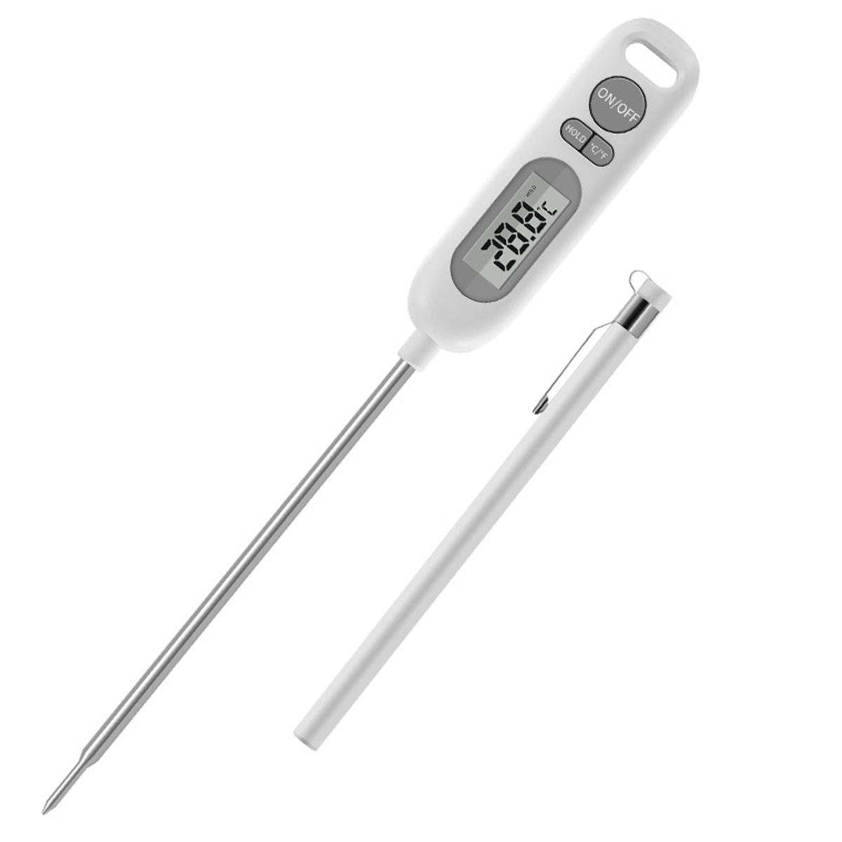 Yz6011 Küchenthermometer, Elektronisches Grillthermometer, Lebensmittel- Und Wasserbeständiges Thermometer Mit Integriertem Magneten