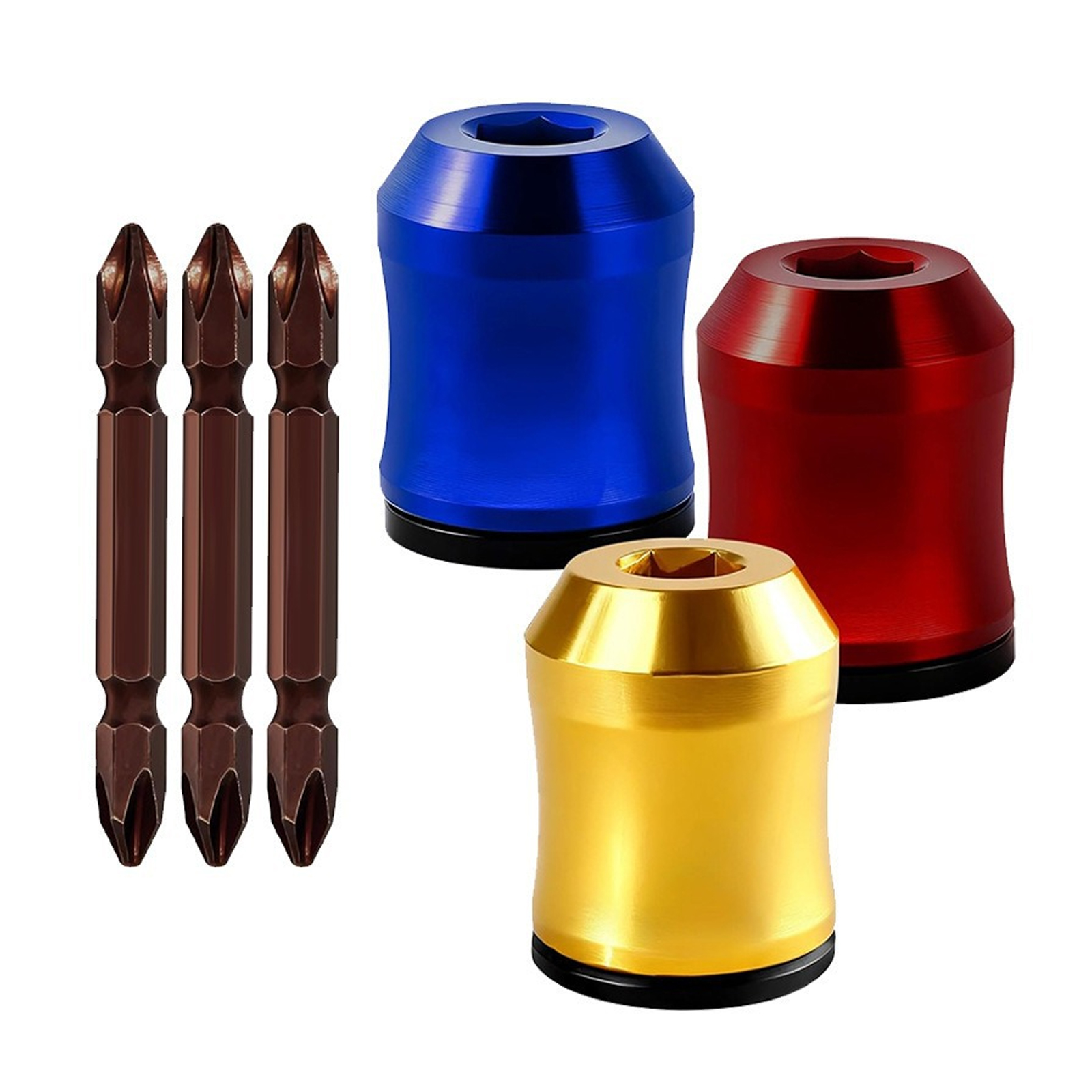 Schraubendreherbits Mit Magnetring + 3 Schraubendreherbits - Schraubendreherbits Mit Magnetring + 3 Schraubendreherbits