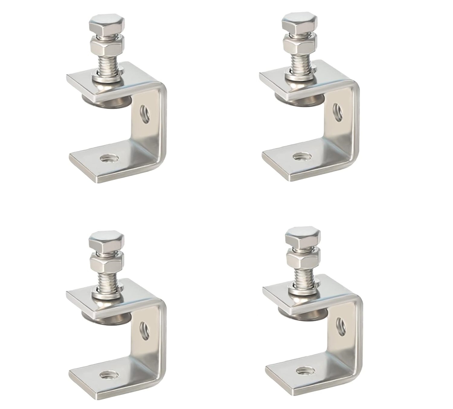 Set Mit 4 C-klemmen Mit Weiten Backenöffnungen, Robuste Edelstahlklemmen Für Die Holzbearbeitung