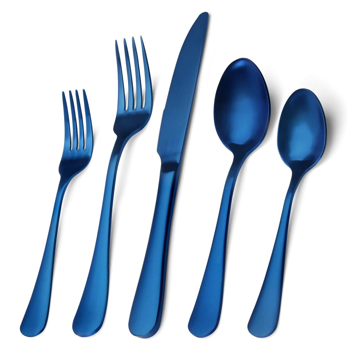 Wocachi 20-teiliges Blaues Besteckset, Edelstahlbesteck, Service Für 4 Personen Inklusive Gabel Und …