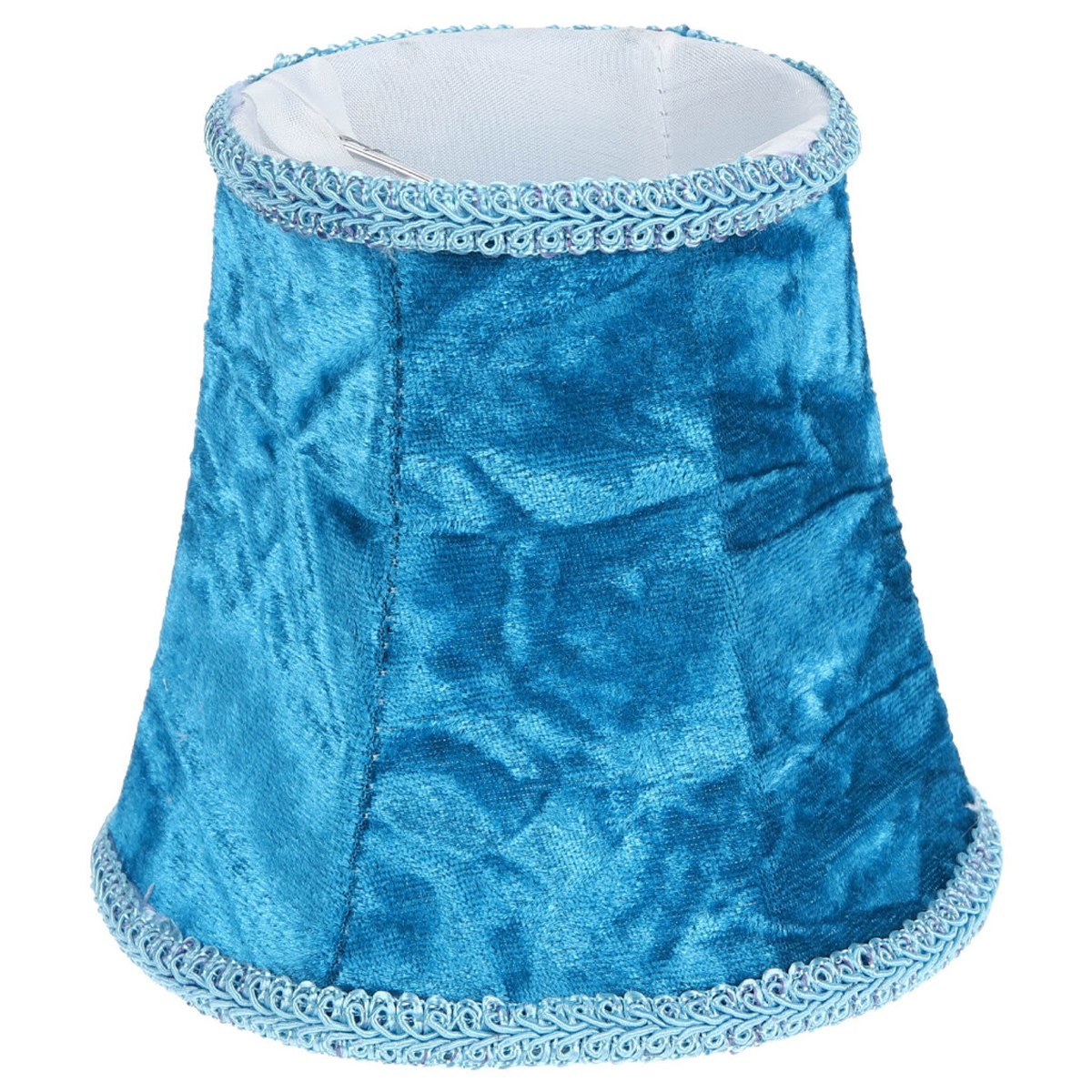 Quadratischer Blauer Lampenschirm Aus Stoff Und Metall Für Tischlampen, Sanftes Und Dekoratives Licht, 12 X 0,39 Zoll (30,5 X 1 Cm).