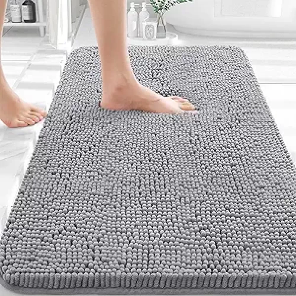 Chenille-fußmatte – Dunkelgrau – 50 X 80 Cm - Chenille-fußmatte – Dunkelgrau – 50 X 80 Cm
