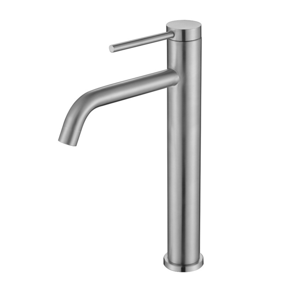 Hochsitzende Waschtischarmatur Mit Einhebelmischer, Einstellbarer Warm-/kaltwassermenge Und Wassersparendem Luftsprudler (silber)