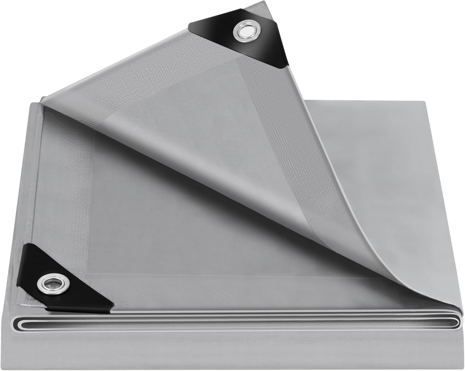 X 5 M Große Schutzplane, 140 G/m² Pe, Wasserdicht Mit Ösen, Für Garten Und Pool, Grau
