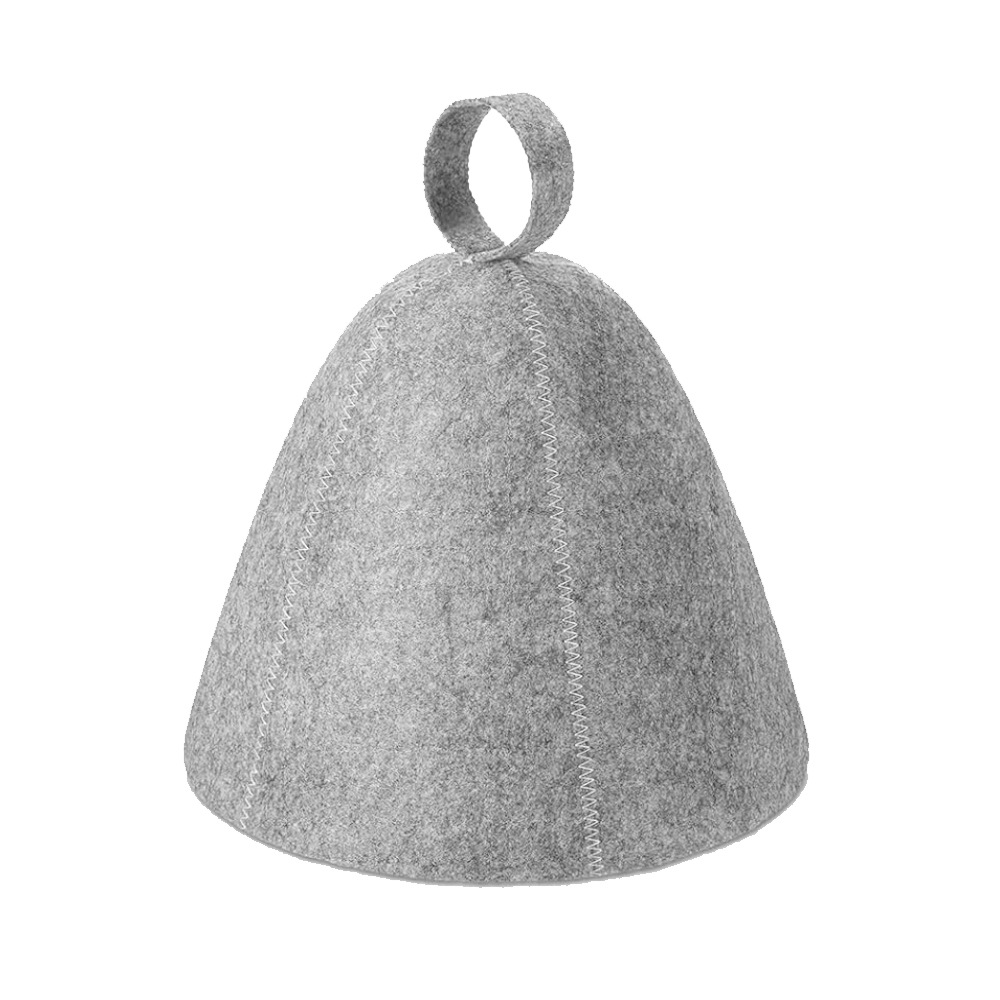 Saunahaube, Graue Filz-saunahaube, Hitzebeständige Duschhaube Für Damen Und Herren, Kopfschutz