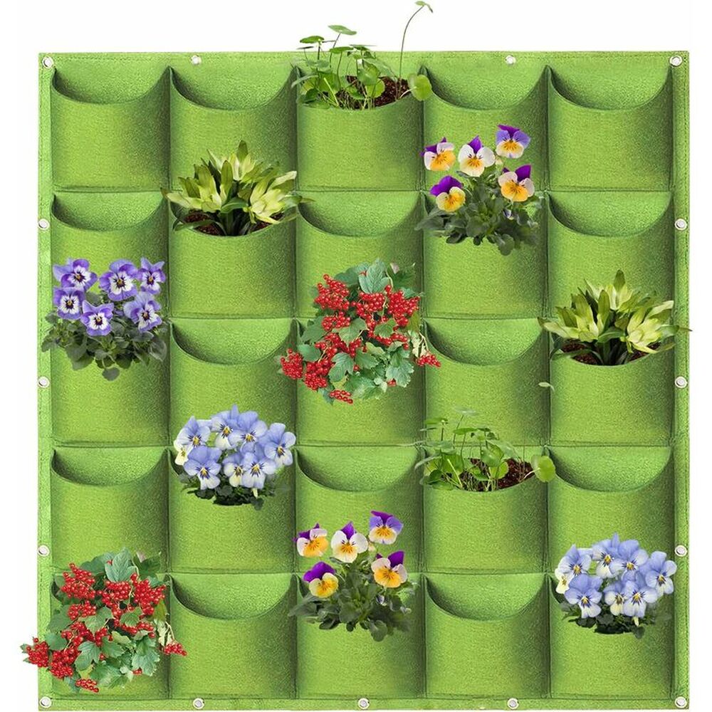 Hängende Pflanzsäcke, 25 Fächer, Vertikale Wandmontage, Pflanzsäcke Für Den Garten, Aufbewahrungssäcke Für Pflanzen