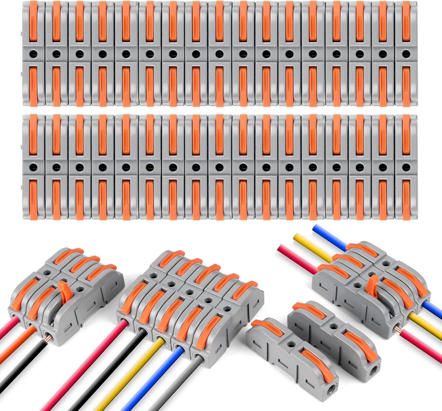 Spl-1 Drahtverbinder, 34er-packung, Hebelbetätigte Elektrische Klemmenblöcke Für Massive Drähte Von 0,2 Bis 4 Mm² Und Litzen Von 0,08 Bis 2,5 M