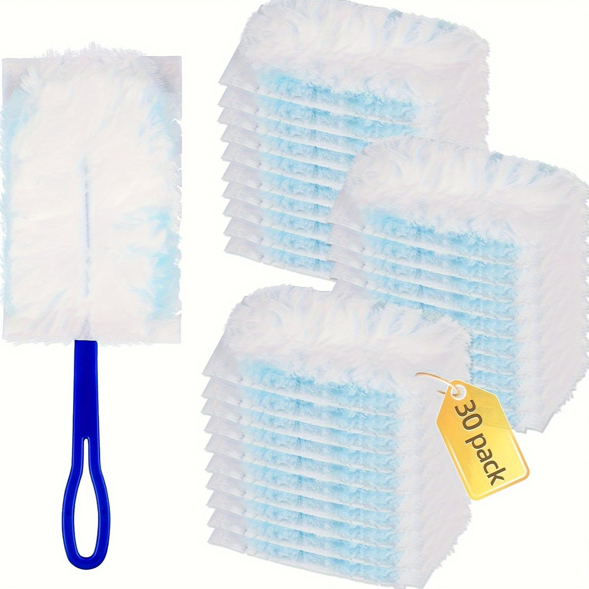 30 Nachfüllpackungen Für Staubtücher, Kompatibel Mit Swiffer 180 Staubtüchern / Ausziehbarer Griff, Extrem Widerstandsfähige Nachfüllpackungen Für Verschiedene Oberflächen