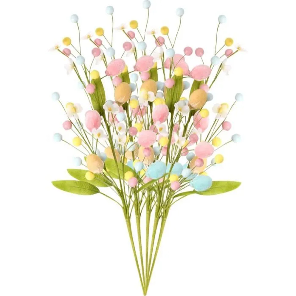 Künstliche Osterblume, Dekorativer Osterbaum Mit 5 Osterei-zweigen, Frühlingsblumenstängeln, Künstliche Blume