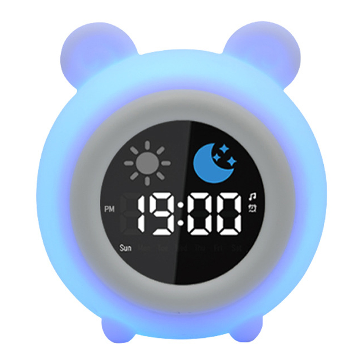 Kinderwecker, Nachtlicht Mit Countdown-timer, 9 Farbigen Lichtern + 7 Schlafliedern, Fürs Kinderzimmer Oder Kinderbett