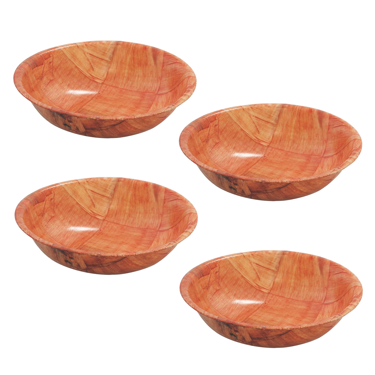 Geflochtene Salatschüssel Aus Holz, 15 Cm, 4er-set - Geflochtene Salatschüssel Aus Holz, 15 Cm, 4er-set