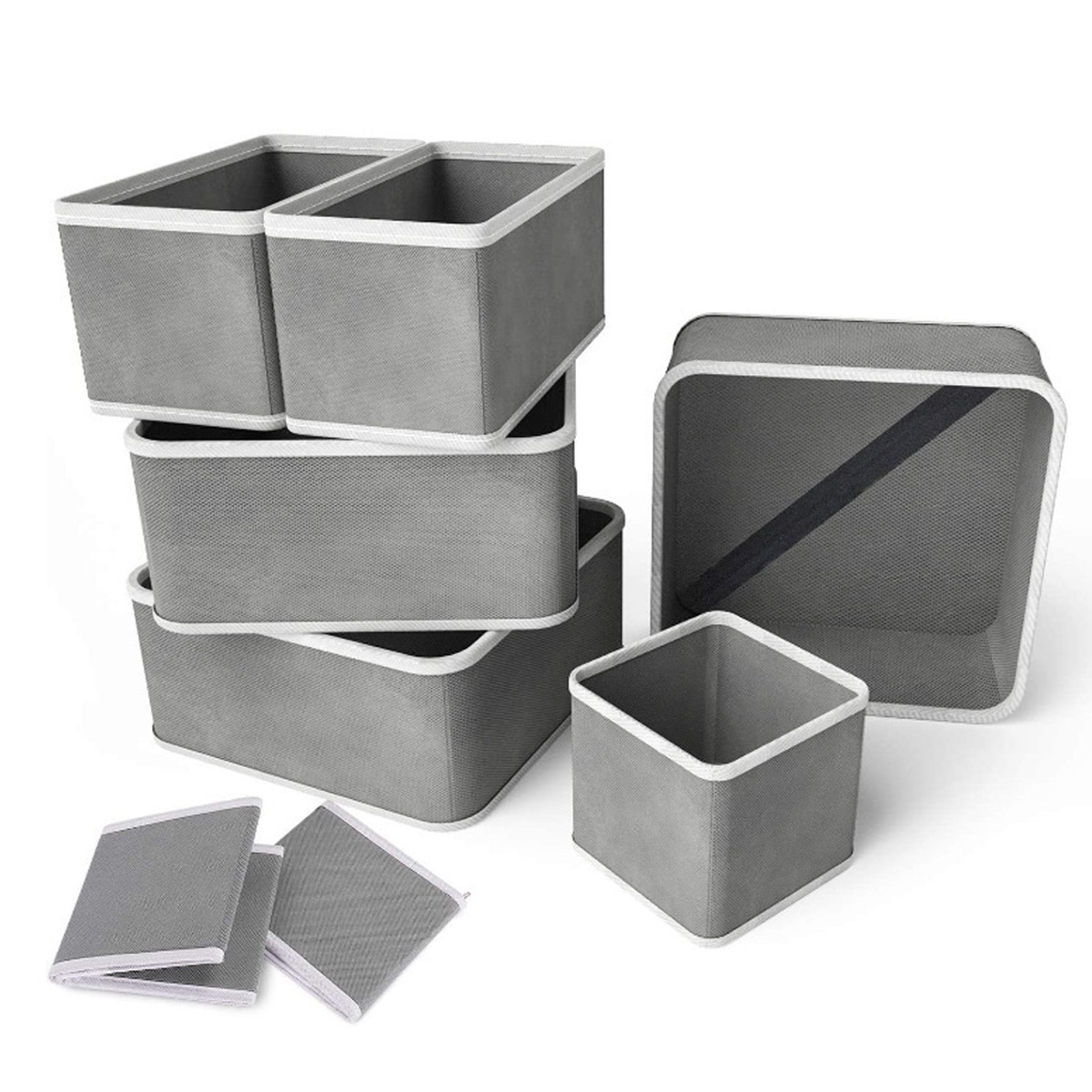 Schubladenorganizer, Faltbare Aufbewahrungsbox Aus Stoff Für Unterwäsche, Bhs, Socken, Krawatten, Schals Usw.