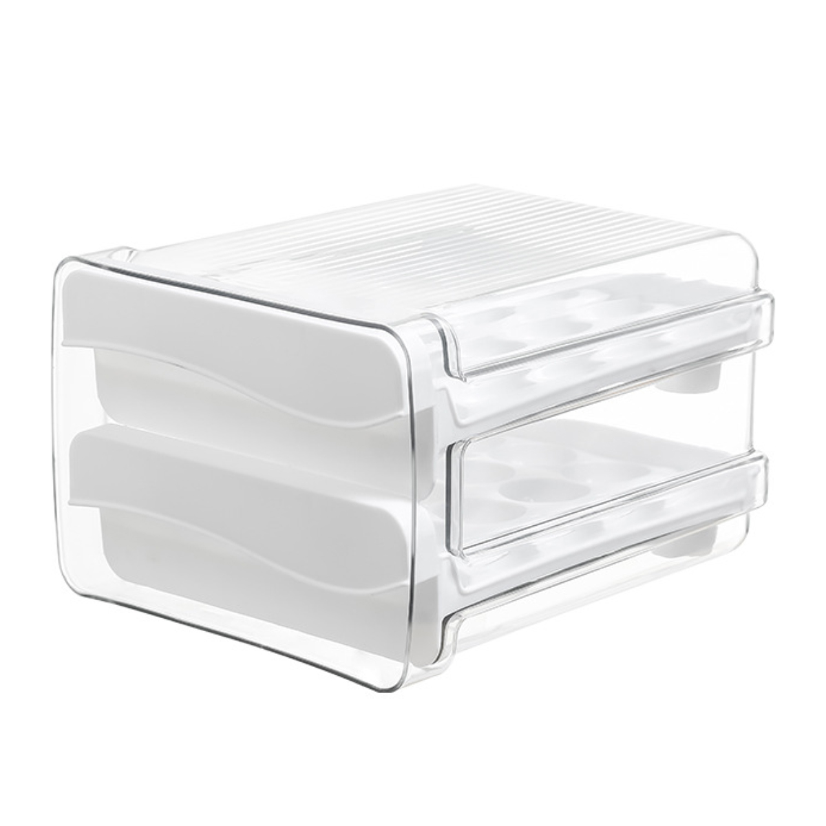 Deecam Eierbox Aus Kunststoff, Eierschublade Für Den Kühlschrank, Eierbox Für 40 Eier, Eieraufbewahrungsbox Mit Schublade