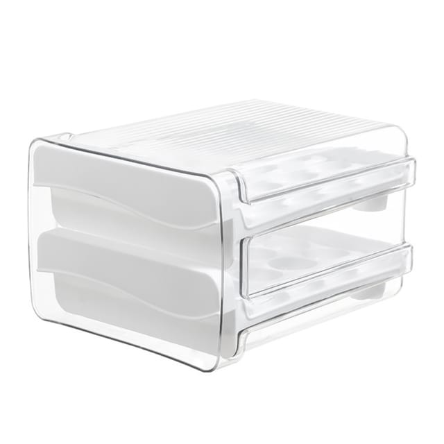 Deecam Eierbox Aus Kunststoff, Eierschublade Für Den Kühlschrank, Eierbox Für 40 Eier, Eieraufbewahrungsbox Mit Schublade
