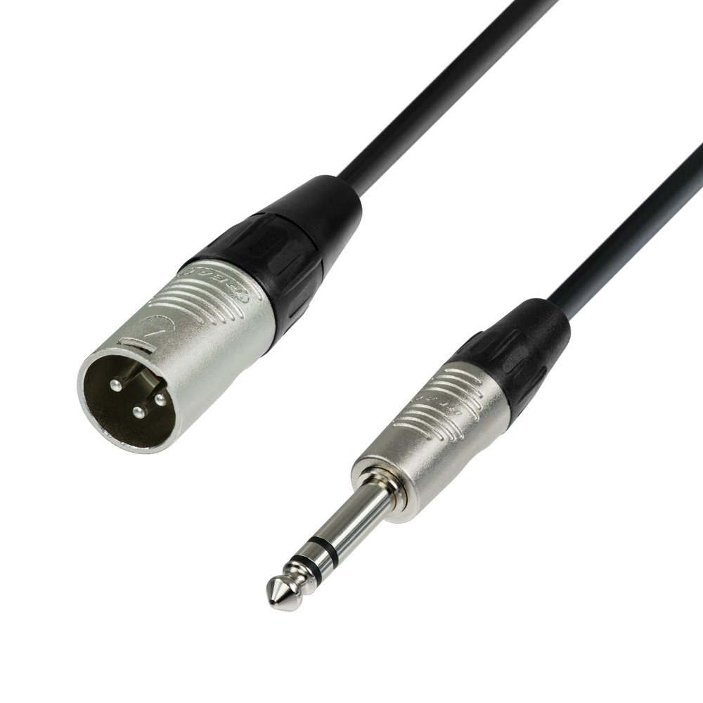 Rean Xlr-stecker Auf 6,35-mm-trs-stereo-mikrofonkabel, 5 M Lang, Mit Mattem Pvc-mantel
