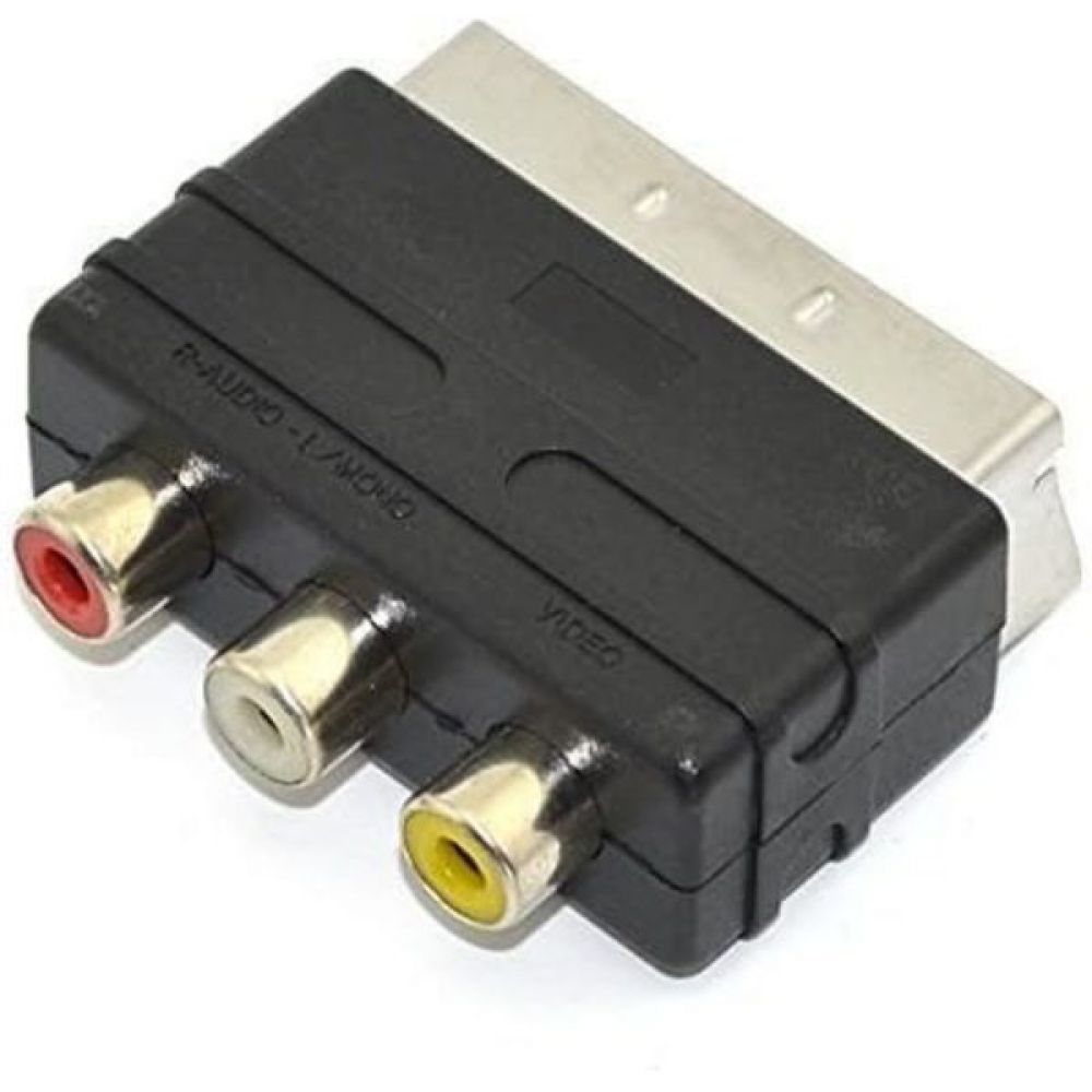 3rca-zu-scart-adapter Av-kabelkonverter, Euro-scart-anschluss - 3rca-zu-scart-adapter Av-kabelkonverter, Euro-scart-anschluss