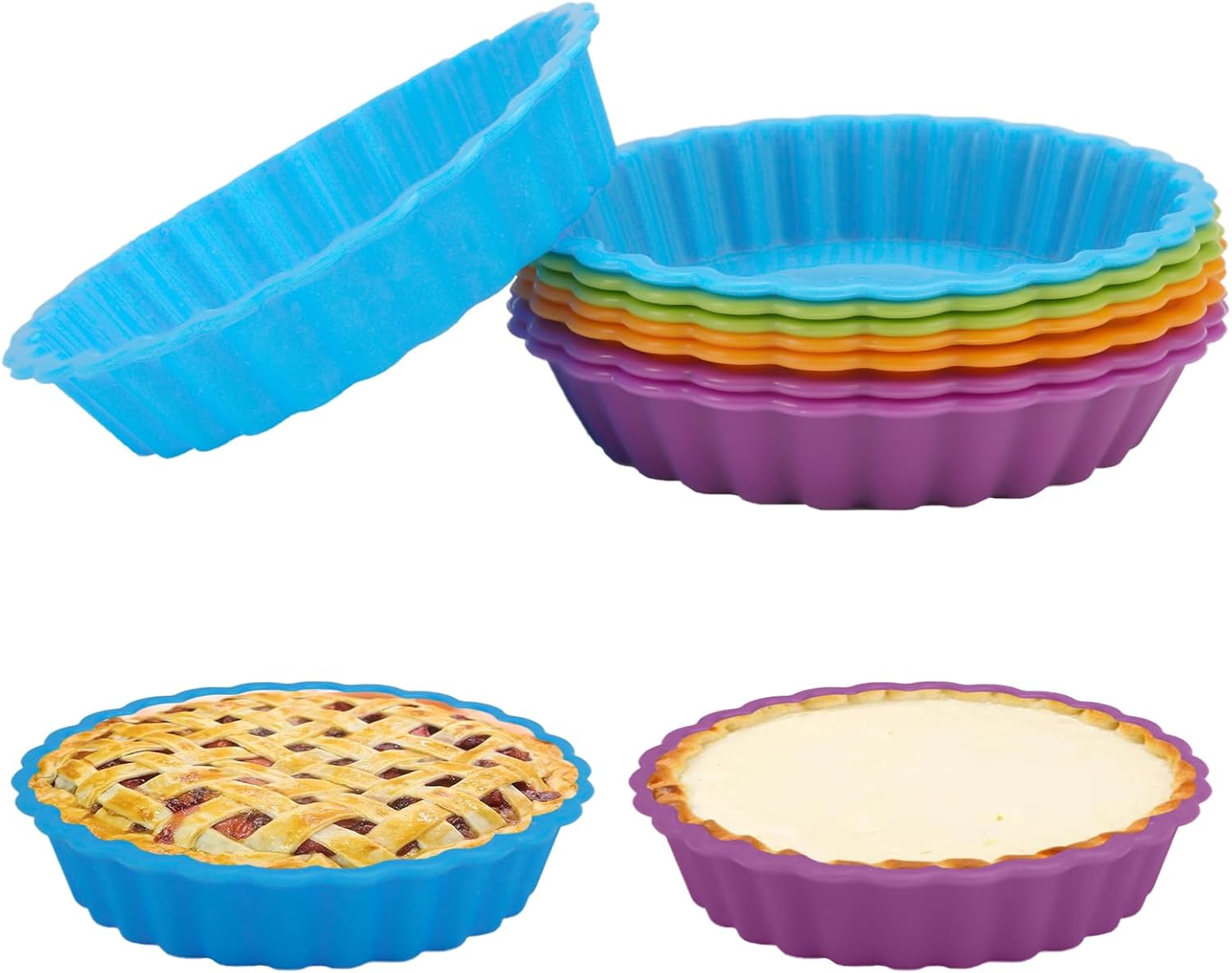 Silikon-tarteform-teile, 11 Cm Einzelne Antihaftbeschichtete Tarteformen, Mini-tarteform, Mini-quicheform, Für Cupcakes