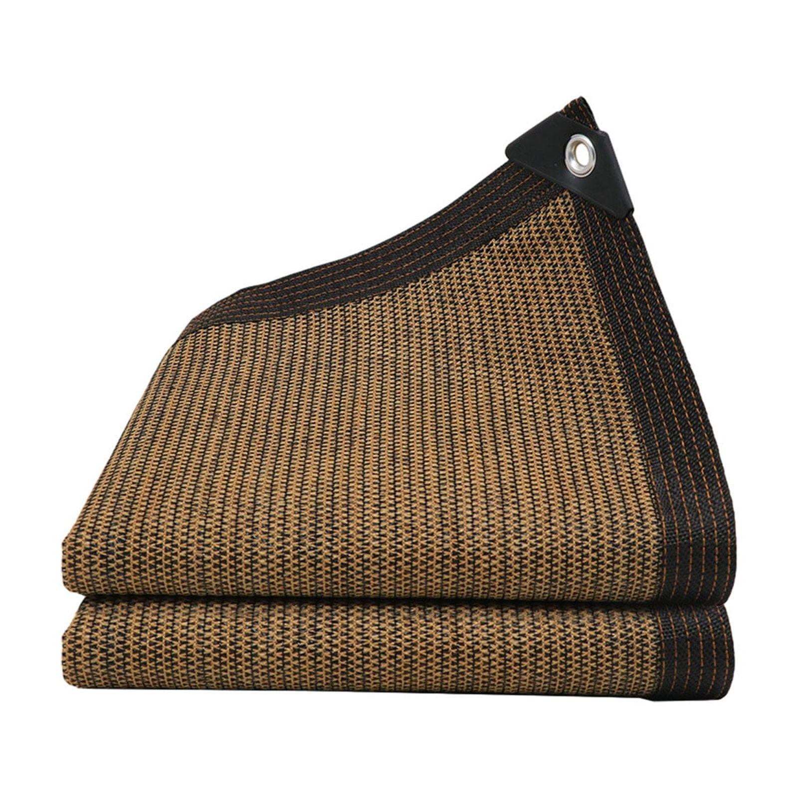 Schattierungsnetz In Kaffeefarbe – 2 Meter Breit Und 3 Meter Lang, Mit Rand Und Perforation.