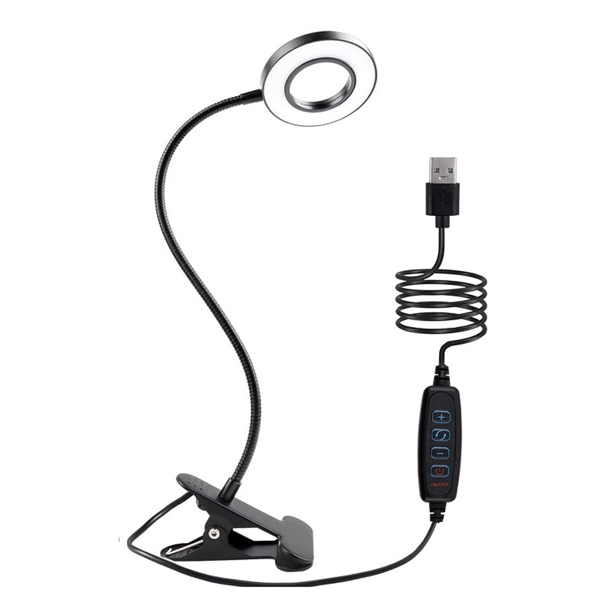 Flexible 360°-klemm-schreibtischlampe Mit 48 Leds, Leselampe Mit 3 Beleuchtungsmodi