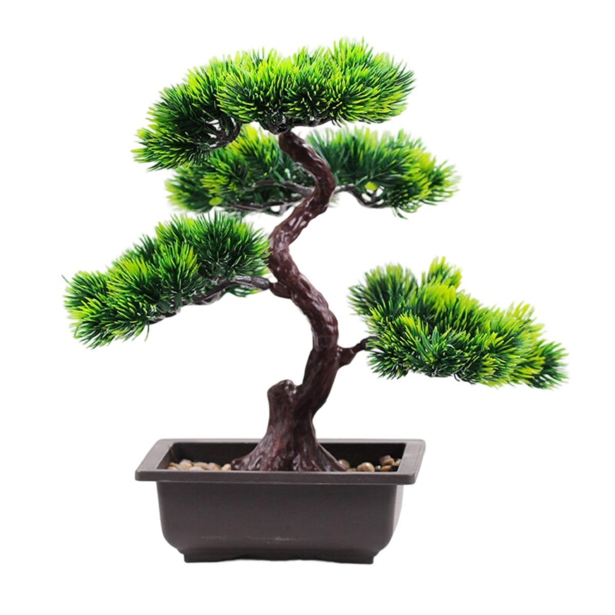Künstlicher, Kiefernförmiger Bonsai-baum – Tischmodell – Topfpflanze – Kreative Dekoration – Bonsai-topf – 2 Stück