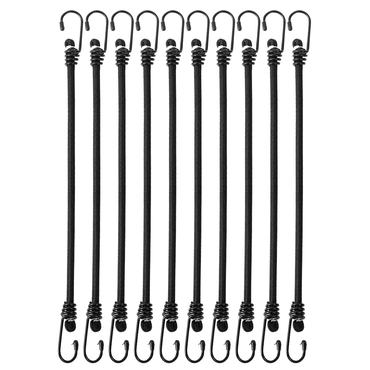 Packung Mit 10 Schwarzen Elastischen Sandsäcken, 8 Mm Durchmesser × 30 Cm, Für Camping, Zelte, Motorradplanen Und Gepäck.