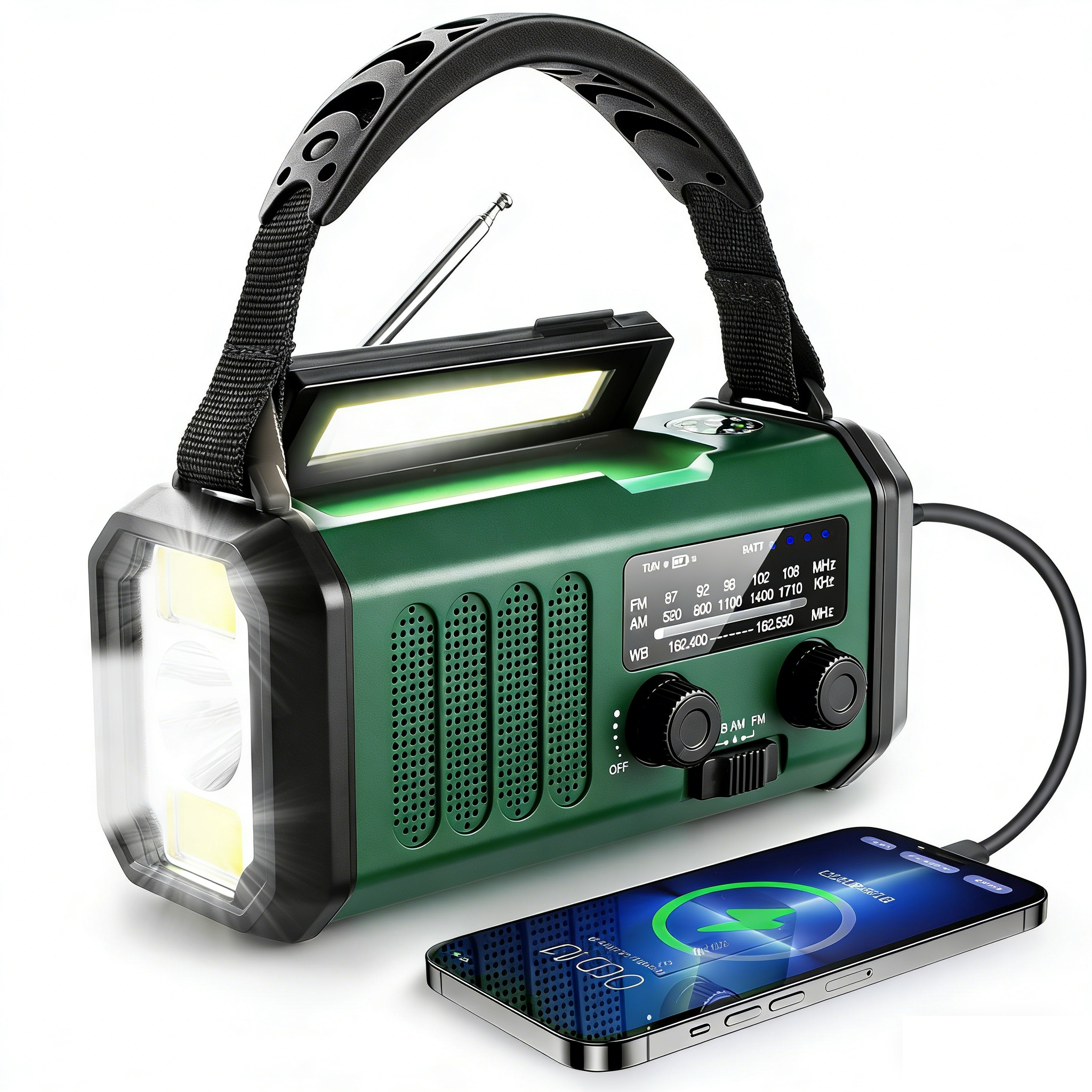 20.000 Mah Solar-leselampe Mit Handkurbel Und Radio - 20.000 Mah Solar-leselampe Mit Handkurbel