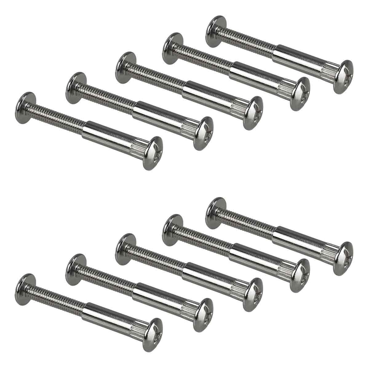 M6 Möbelschrauben 10 Stück – Innensechskantschrauben Vernickelter Stahlverbinder Stärke 32–42 Mm Kreuzschlitz-schrankverbinder