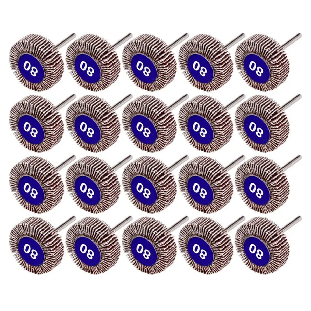 Packung Mit 20 Schleifpapier-lamellenscheiben (körnung 80) Für Rotationswerkzeuge