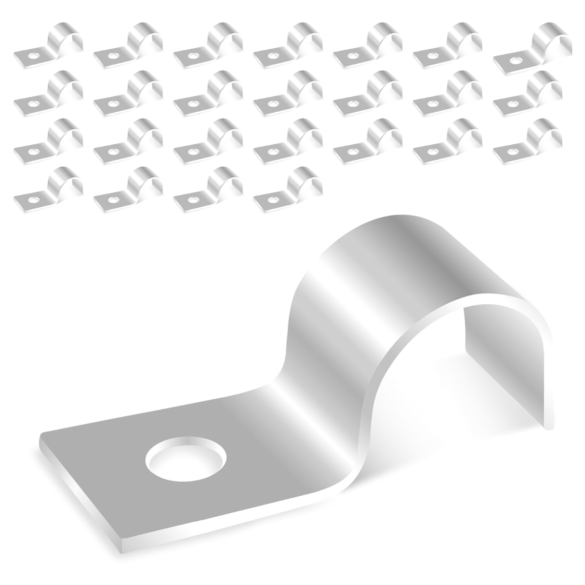 30 Stück Starre Zaunwand-kabelclips, 8 Mm Starre Zaunclips, Zaunbefestigungen Aus Edelstahl 304