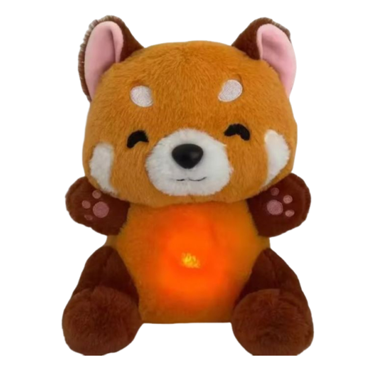 Musikalisches Und Leuchtendes Rotes Panda-plüschtier – Baby-nachtlicht – Beruhigende Geräusche