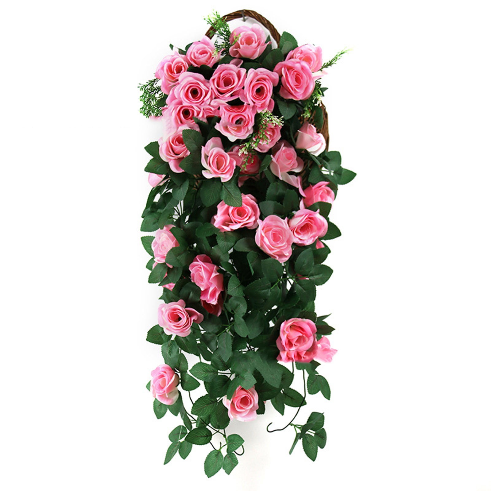 Künstliche Grünpflanzen – Dekorative Wandrose (rosa) – Künstliche Grünpflanzen – Dekorative Wandrose (rosa)