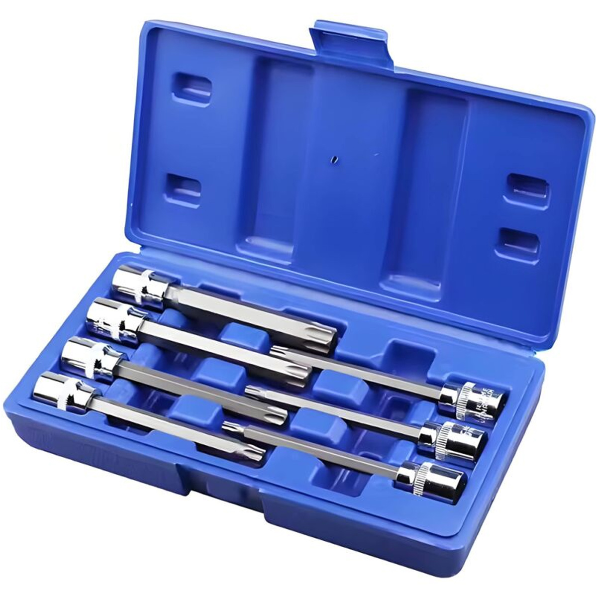 Torx-steckschlüsselsatz, Lange Torx-steckschlüssel, 7-teiliger Satz Mit 3/8"-torx-steckschlüsseln (außengewinde), Lange Torx-steckschlüssel T25, T30, T40, T45, T50, T55 Und T60, 110 Mm, Mit Koffer