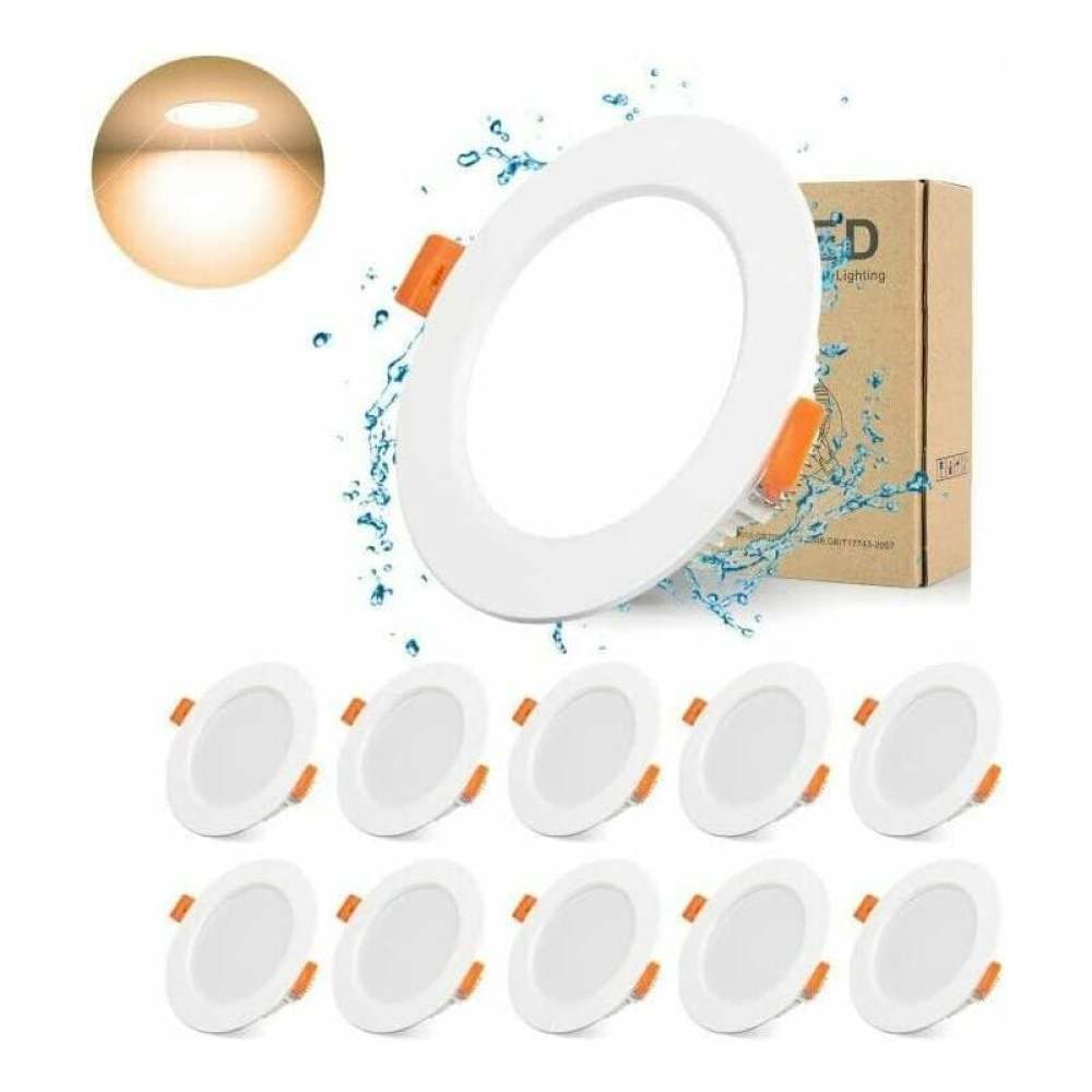 Einbau-led-spot, Extraflach – 6 W – Neutralweiß 4000 K – Ø 90–100 Mm – 10er-pack – Für Küche, Wohnzimmer Und Flur