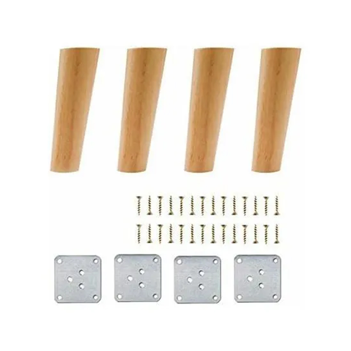 Set Mit 4 Holzmöbelbeinen, 15 Cm Ersatzbeine Für Sofa, Couchtisch, Bett, Kleiderschrank, Bank, Tv-ständer