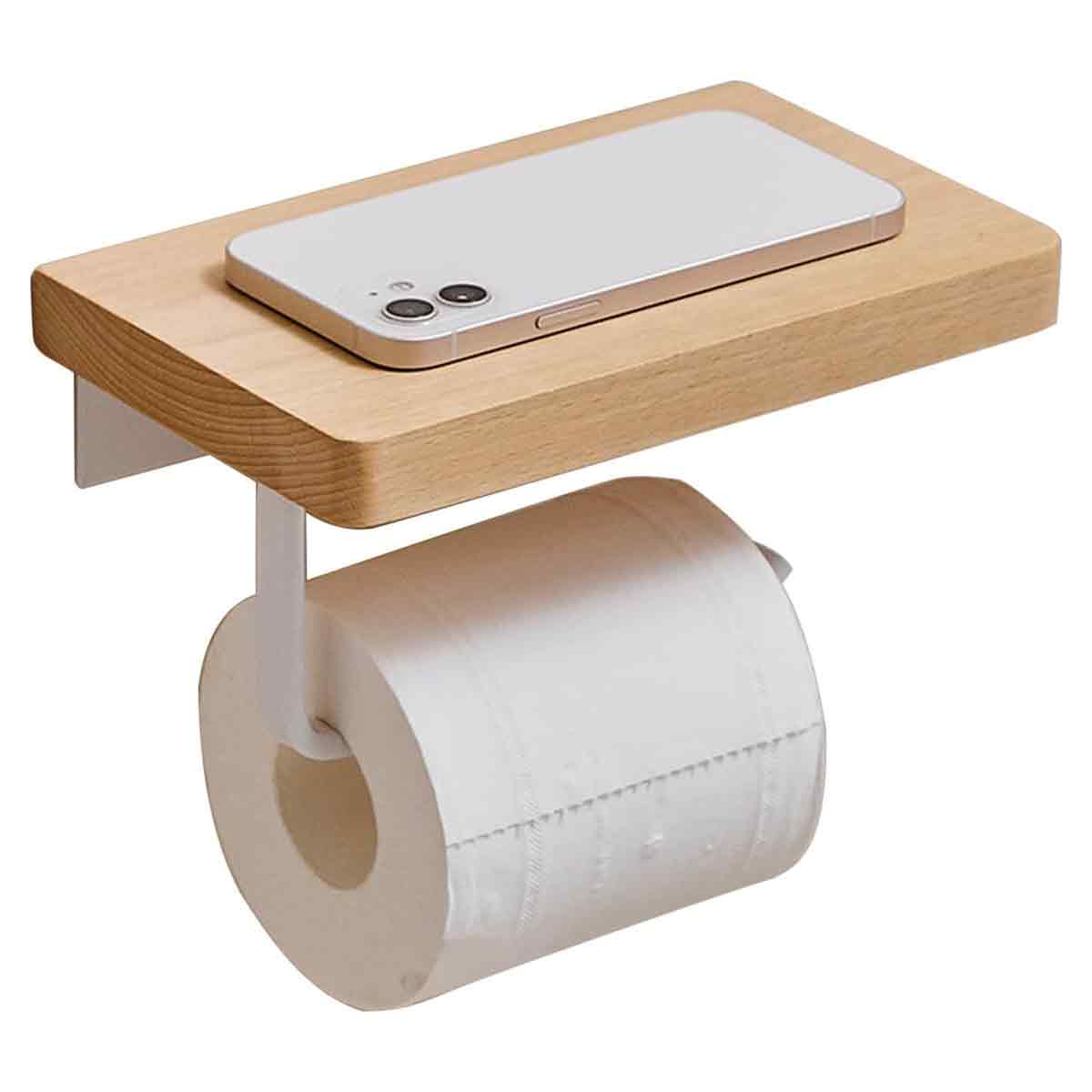 Wandmontierter Toilettenpapierhalter Aus Holz Für Küche Und Bad - Nr. 2 - Wandmontierter Toilettenpapierhalter Aus Holz Für Küche Und Bad - Nr. 2