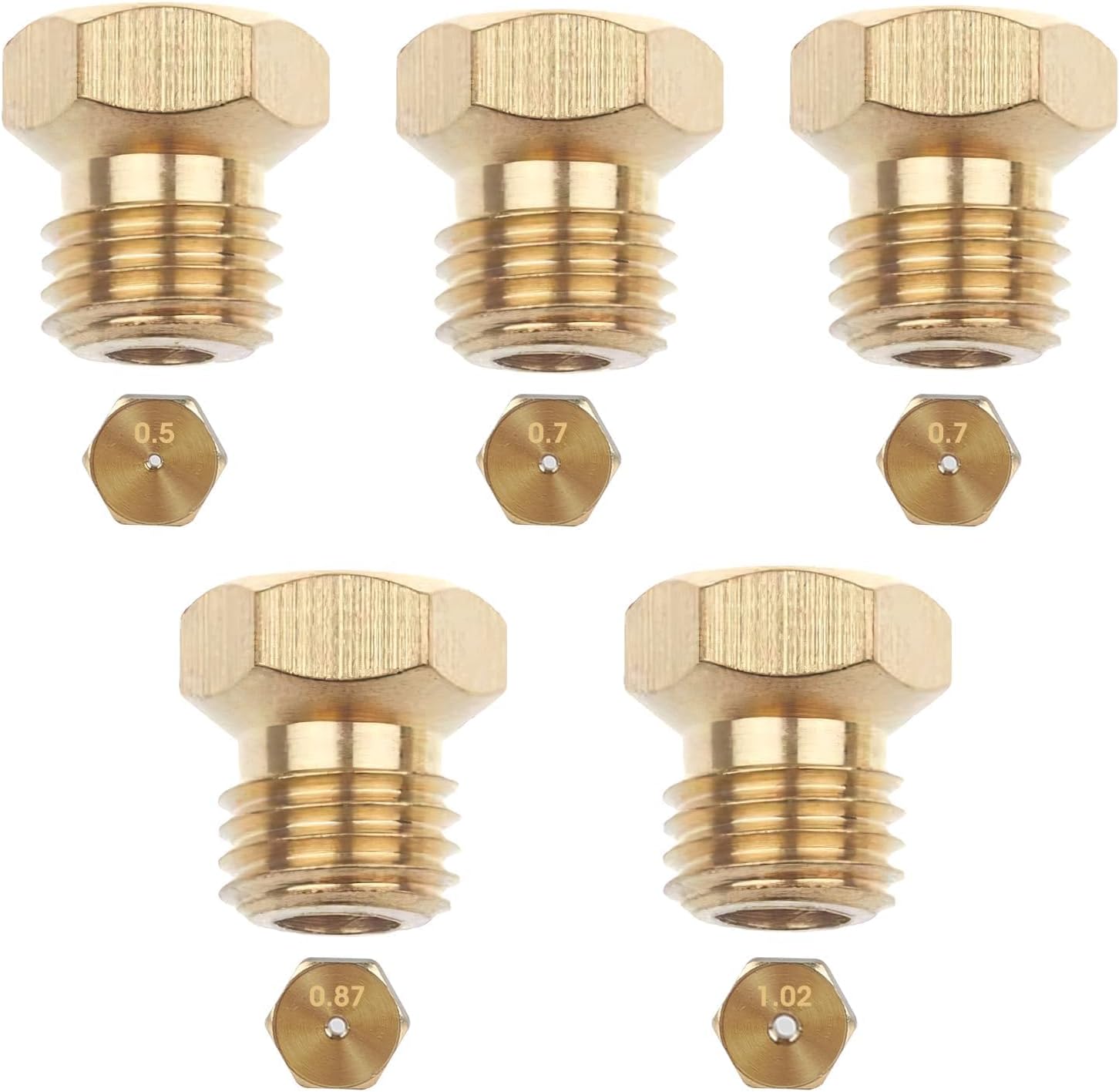 Gasdüse, Butan/propan-umrüstsatz, 0,5 Mm, 0,7 Mm, 0,87 Mm, 1,02 Mm, Für Kochfeldbrenner
