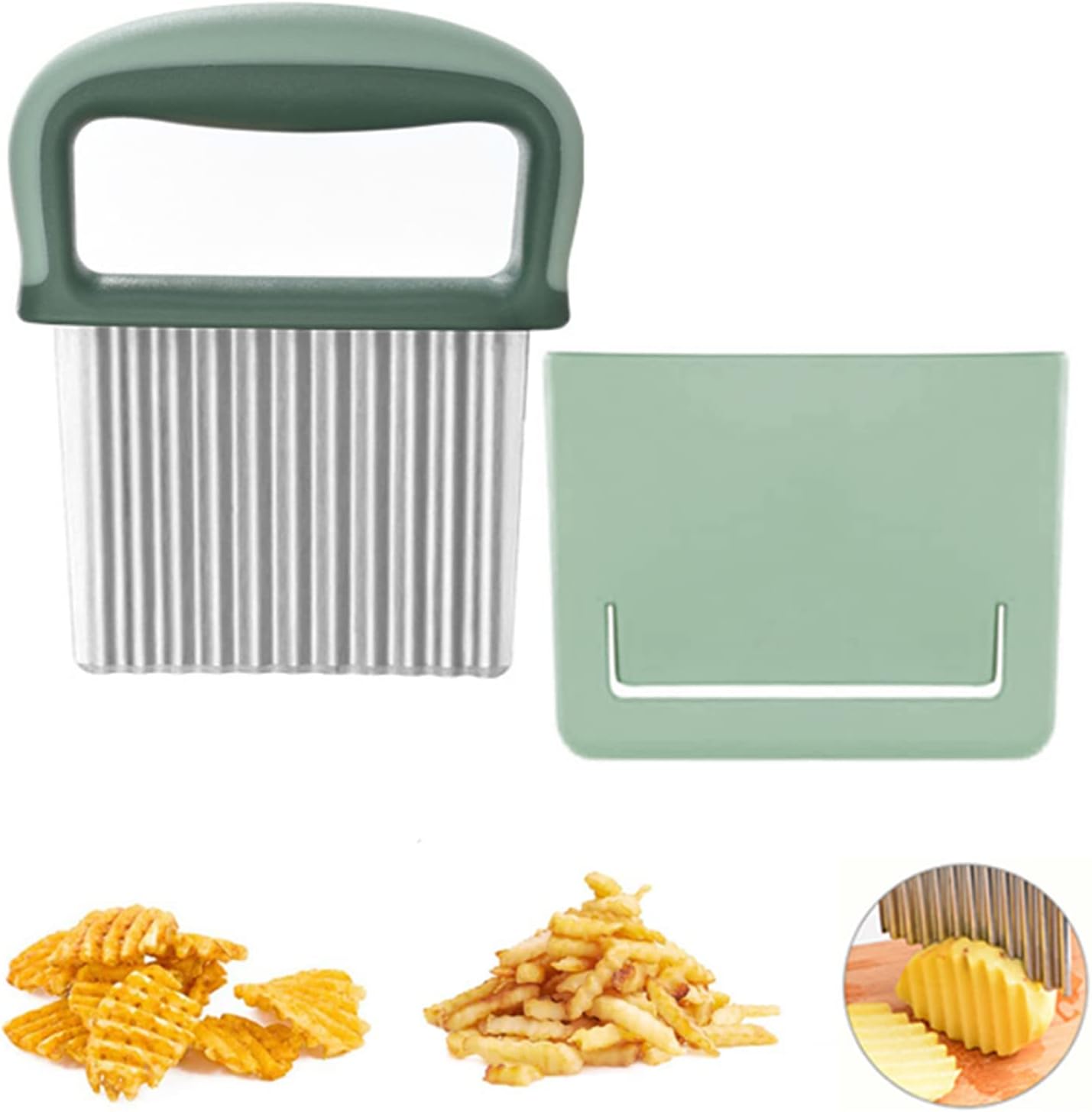 Gemüseschneider, Edelstahl, Wellenklinge, Ergonomischer Griff, Für Die Küche
