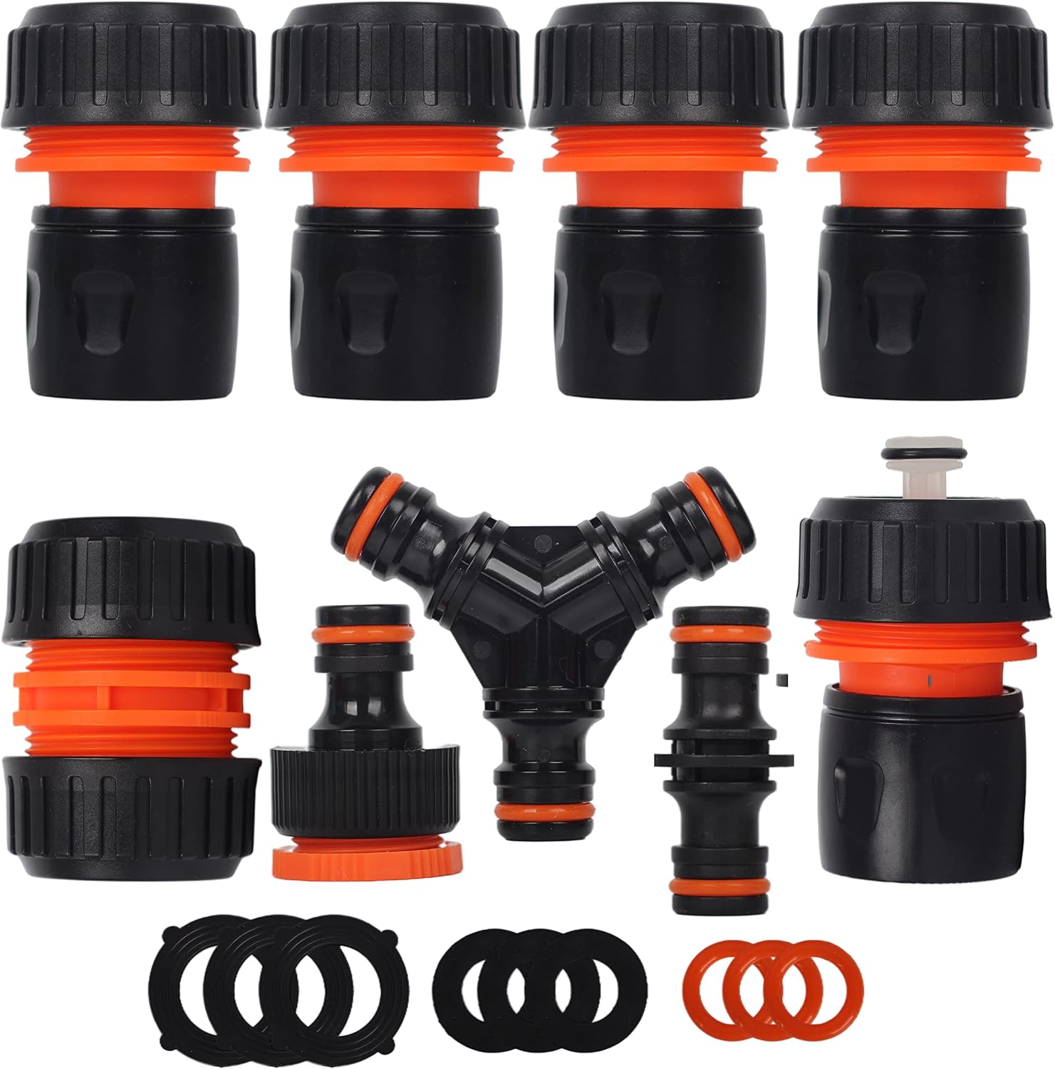 16-teiliges Schlauchanschluss-set, 19-mm-schnellkupplung, Y-verteiler, Gewindehahn, Garten- Und Waschzubehör