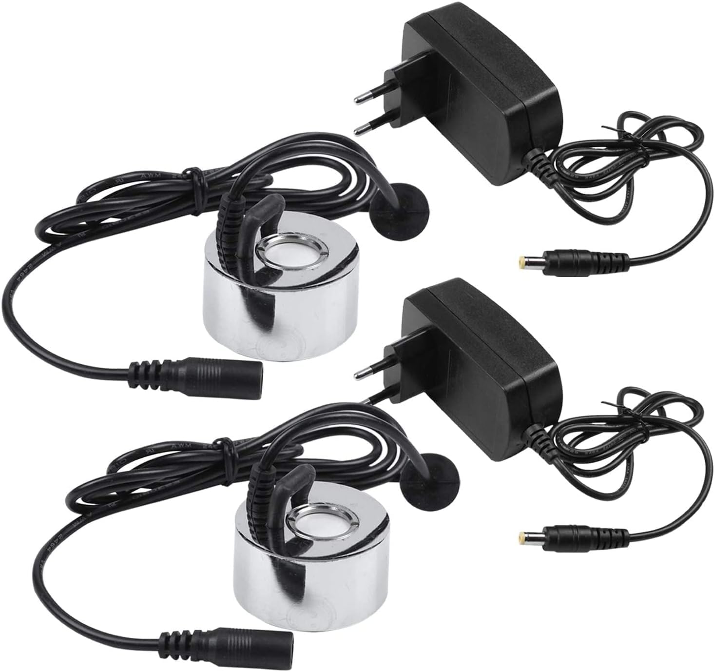 Set Mit 2 Ultraschall-luftbefeuchtern 45 Mm 24 V Mit Eu-stecker Für Inkubator Und Zuhause