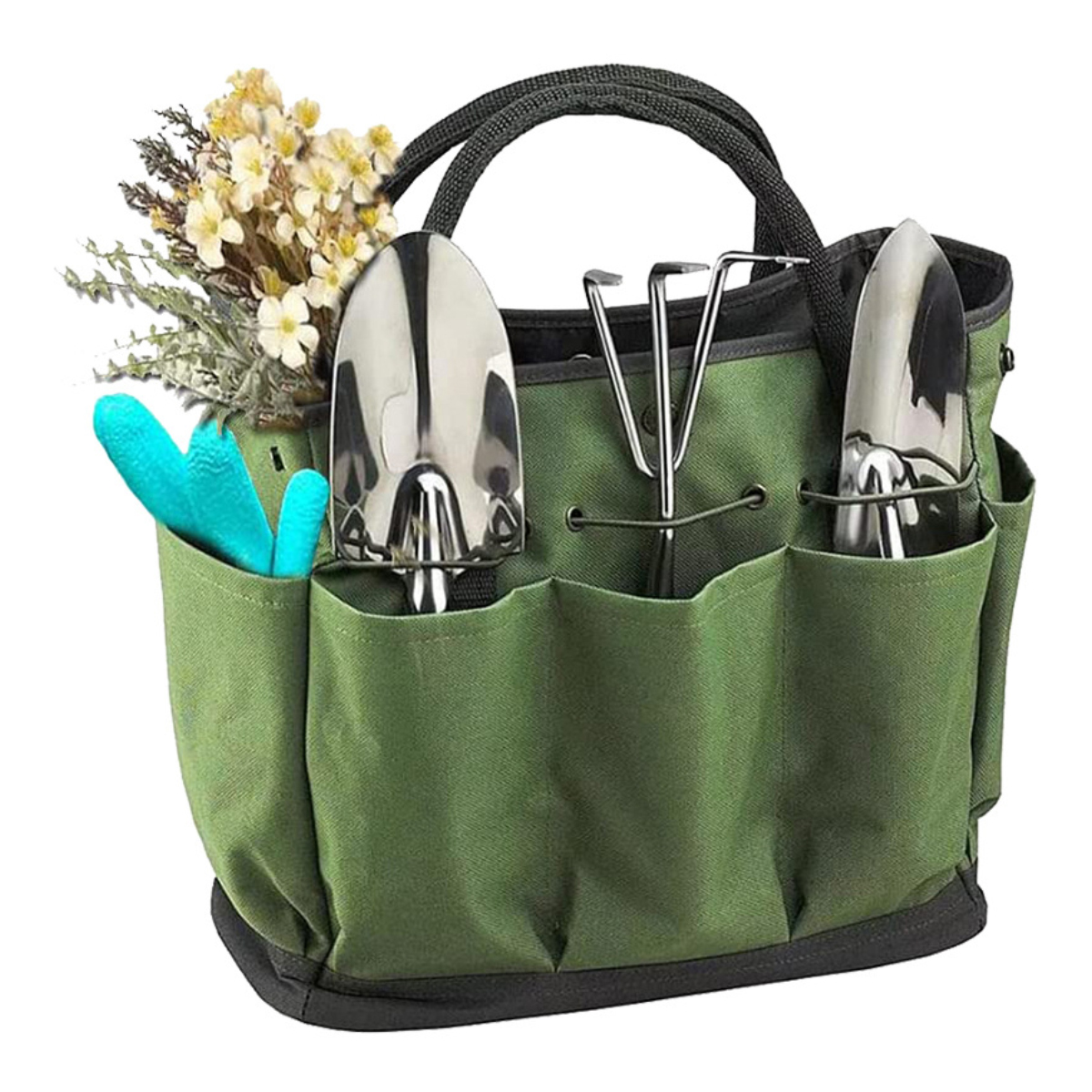 Aufbewahrungstasche Für Gartengeräte Mit Großem Fassungsvermögen, Tragbares Garten-set, Werkzeugtasche Mit Mehreren Fächern Für Schreiner Usw.